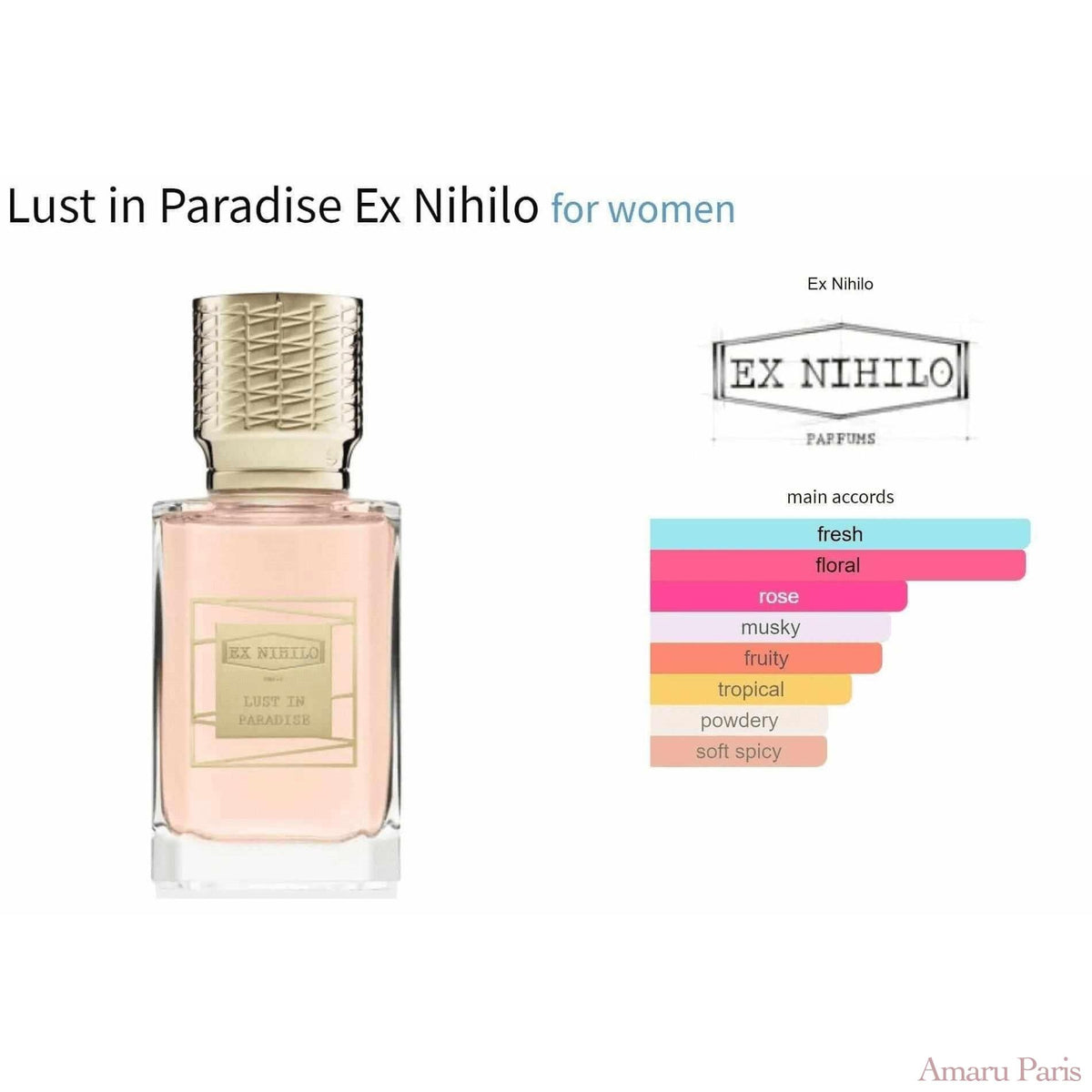 Lust in Paradise Ex Nihilo for women Decant Fragrance Samples - ParfumAmaruParis