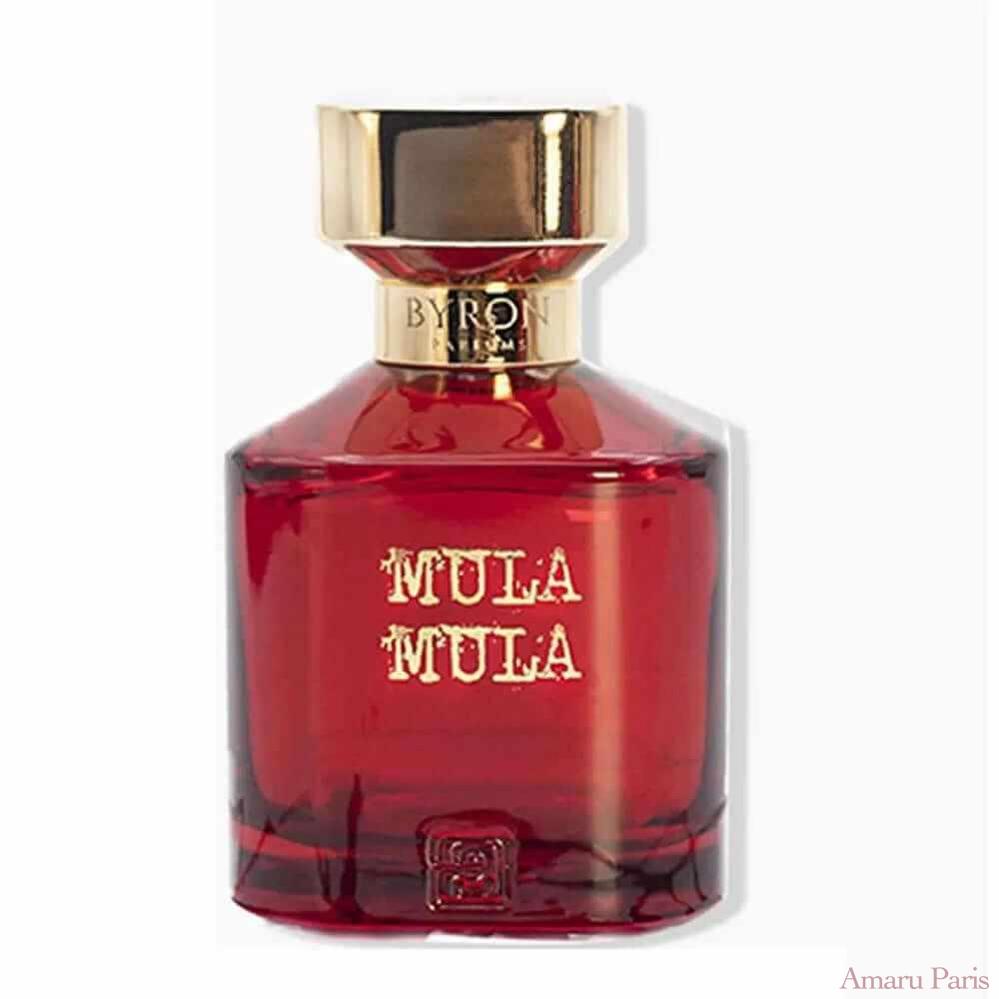 Mula Mula Rouge Extrême de Byron Parfums – flacon original et fiole décant Amaru Paris