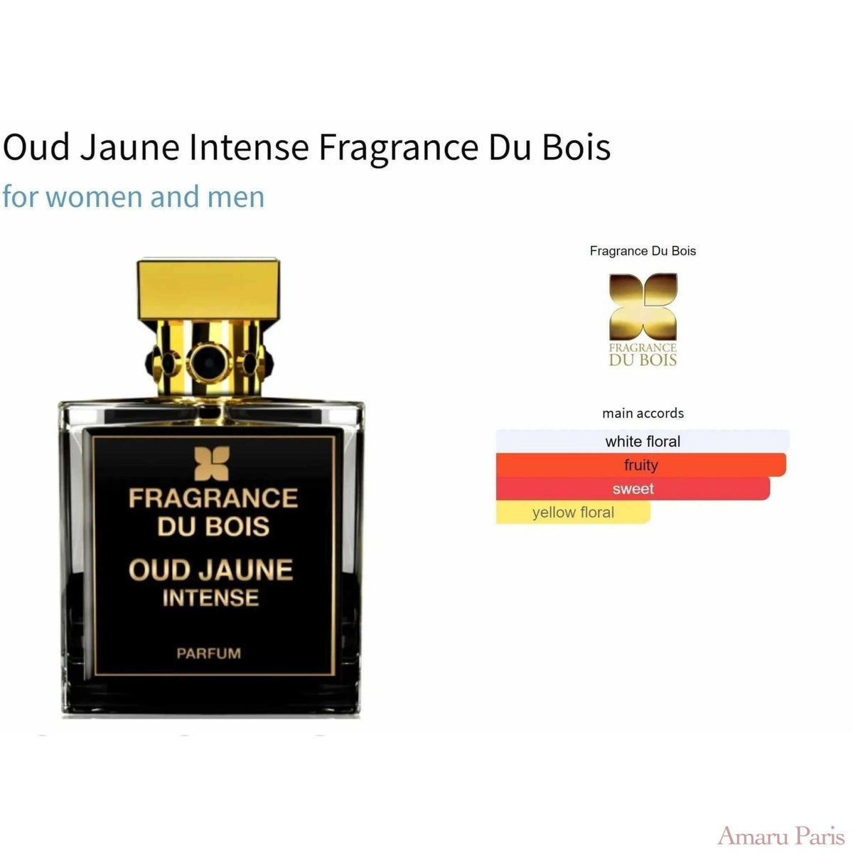 Oud Jaune Intense Fragrance Du Bois for women and men Decant Fragrance Samples - ParfumAmaruParis