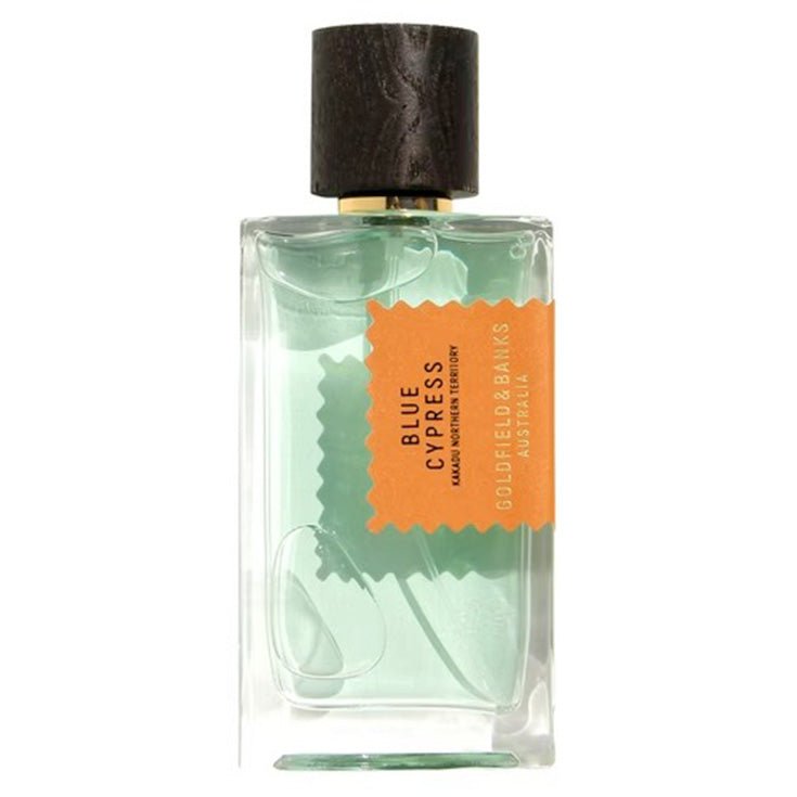 Blue Cypress de Goldfield & Banks – flacon original et fiole décant Amaru Paris