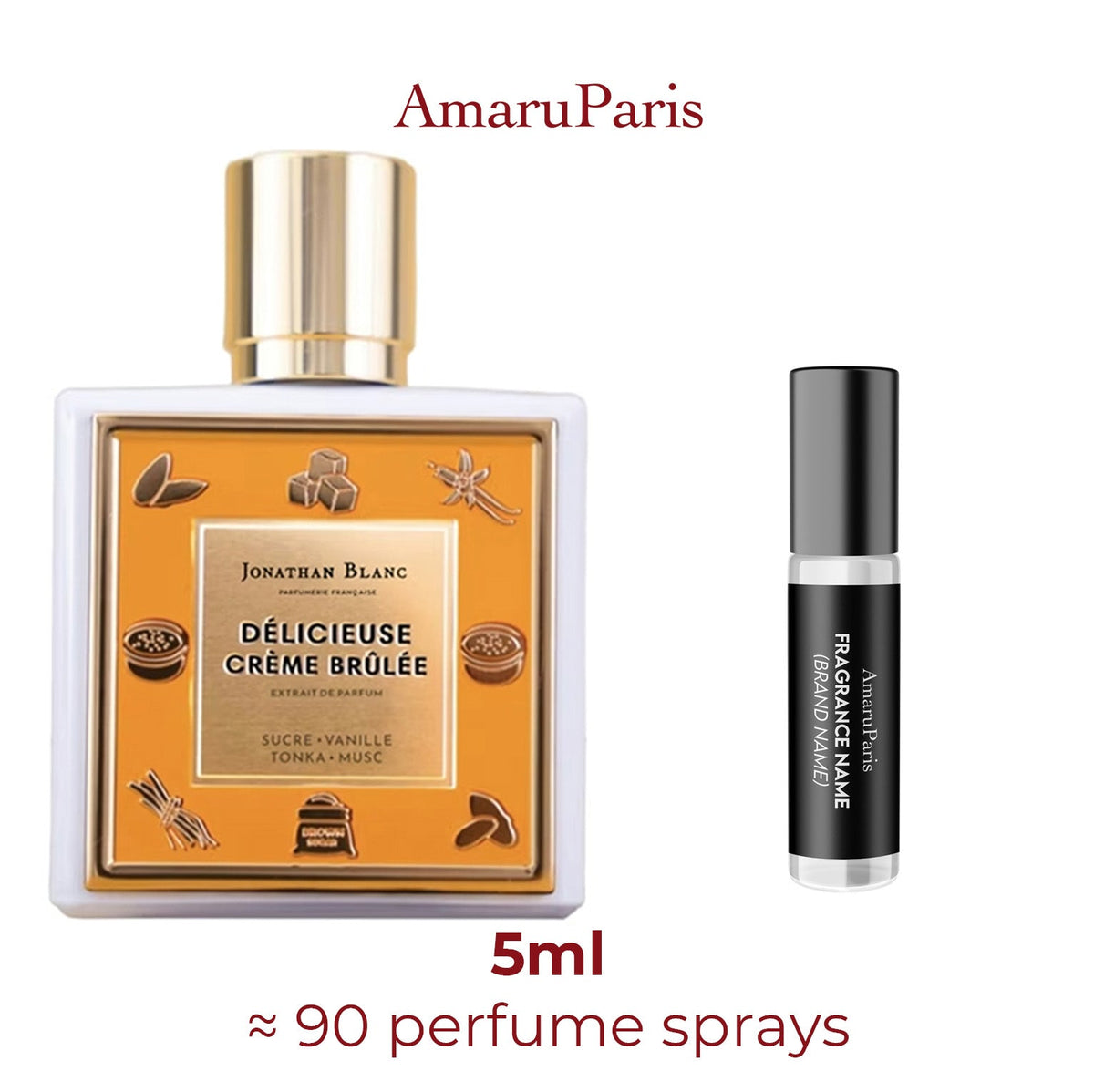 Parfum Délicieuse Crème Brulée Jonathan Blanc unisexe - ParfumAmaruParis