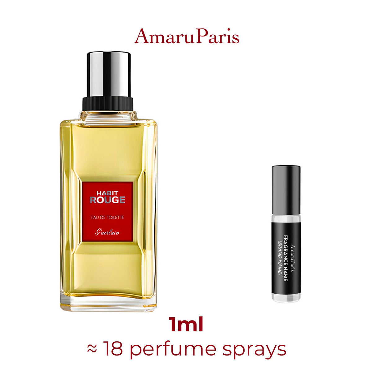 Parfum Habit Rouge Eau de Toilette Guerlain homme - ParfumAmaruParis