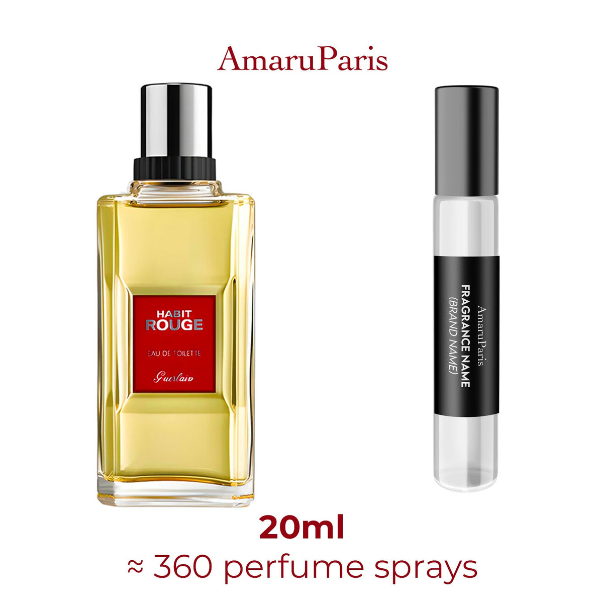 Parfum Habit Rouge Eau de Toilette Guerlain homme - ParfumAmaruParis