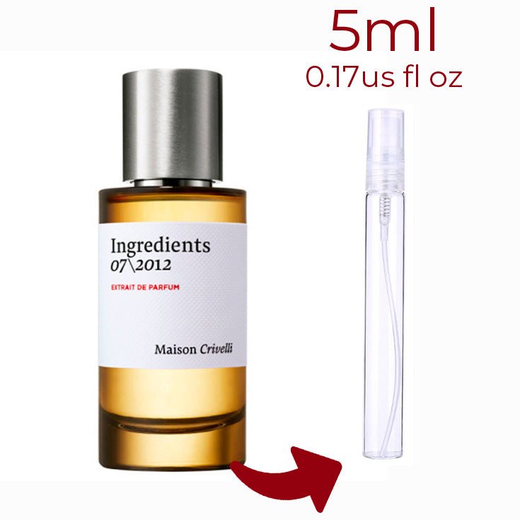 Parfum Ingredients 07 - 2012 Maison Crivelli unisexe - ParfumAmaruParis