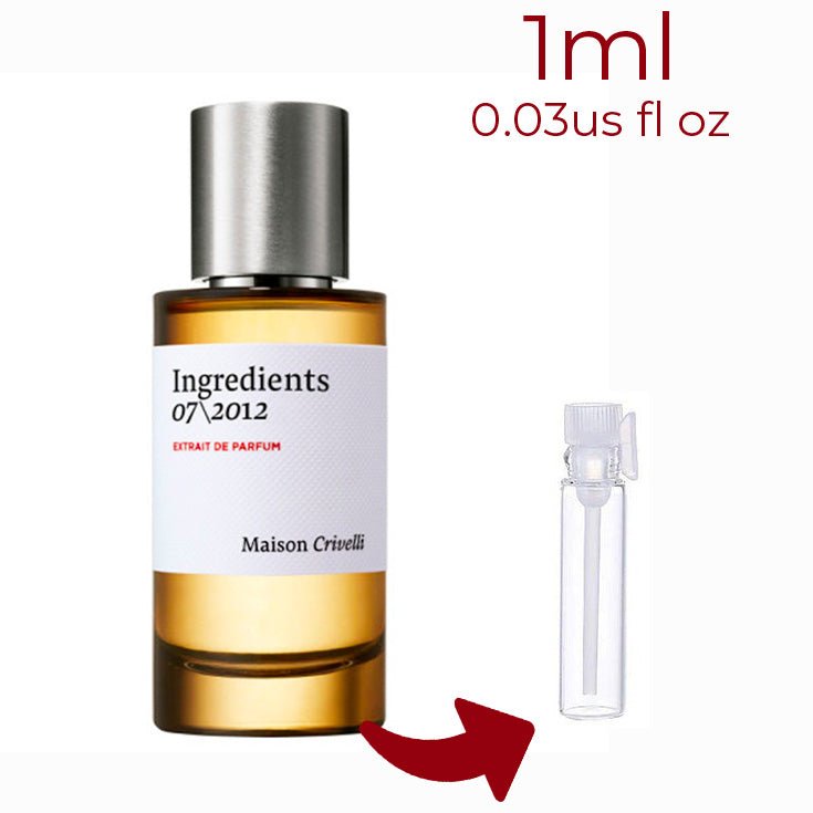 Parfum Ingredients 07 - 2012 Maison Crivelli unisexe - ParfumAmaruParis