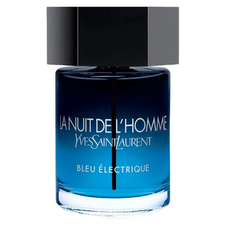 La Nuit de L'Homme Bleu Électrique d'Yves Saint Laurent – flacon original et fiole décant Amaru Paris