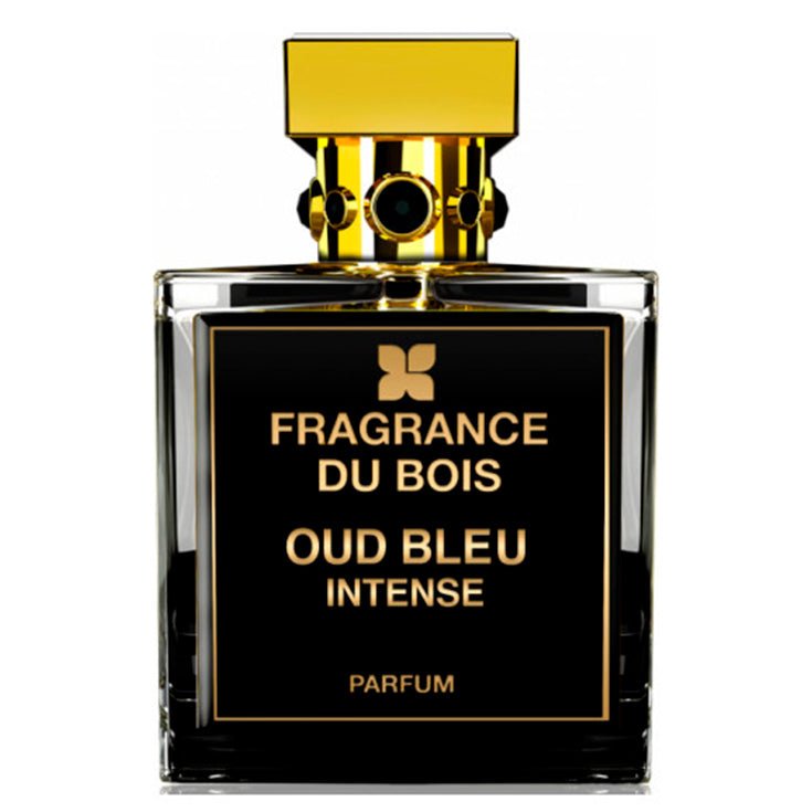 Oud Bleu Intense de Fragrance du Bois – flacon original et fiole décant Amaru Paris
