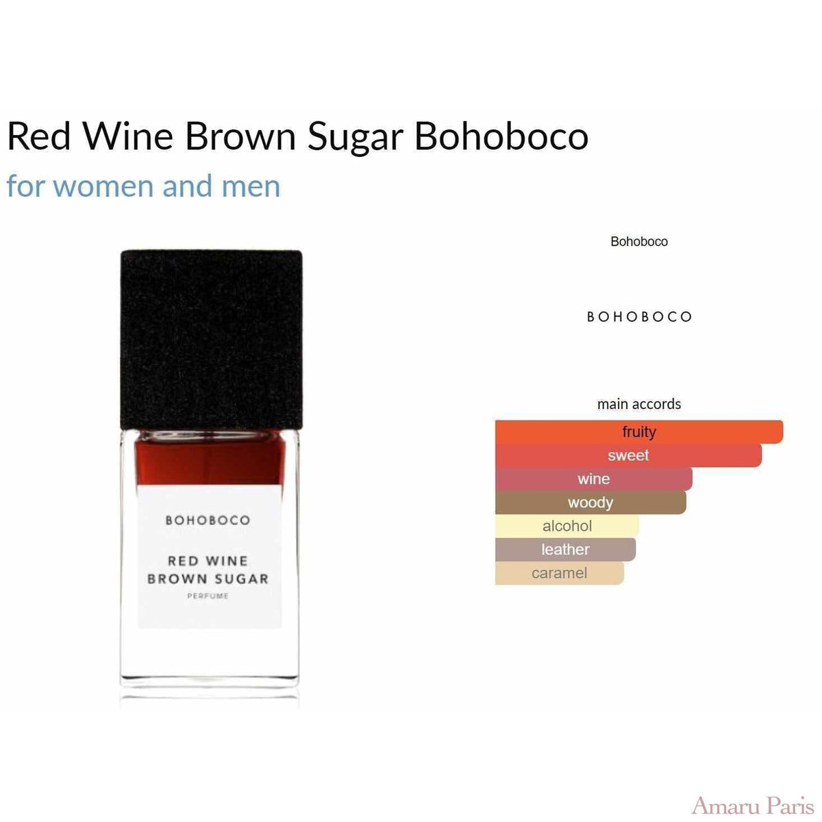 Red Wine Brown Sugar Bohoboco for women and men - ParfumAmaruParis