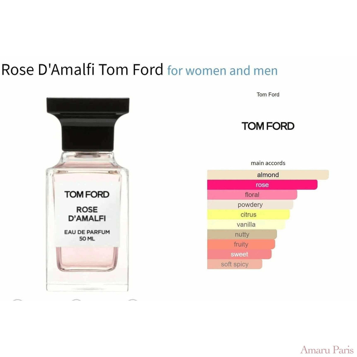 Rose D'Amalfi Tom Ford for women and men Decant Fragrance Samples - ParfumAmaruParis