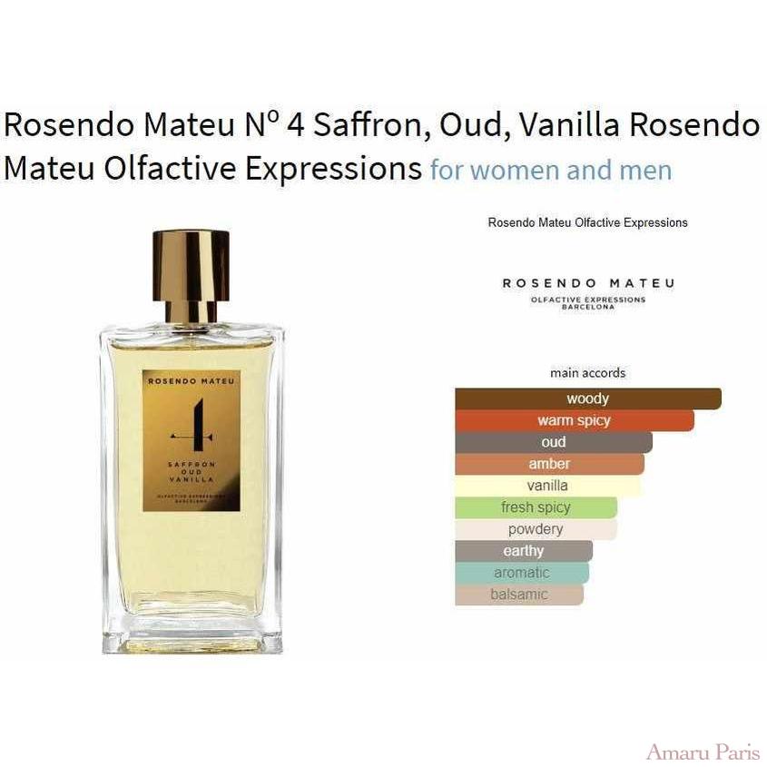 Nº 4 Saffron, Oud, Vanilla Rosendo Mateu – échantillon et décant de parfum, vue 3