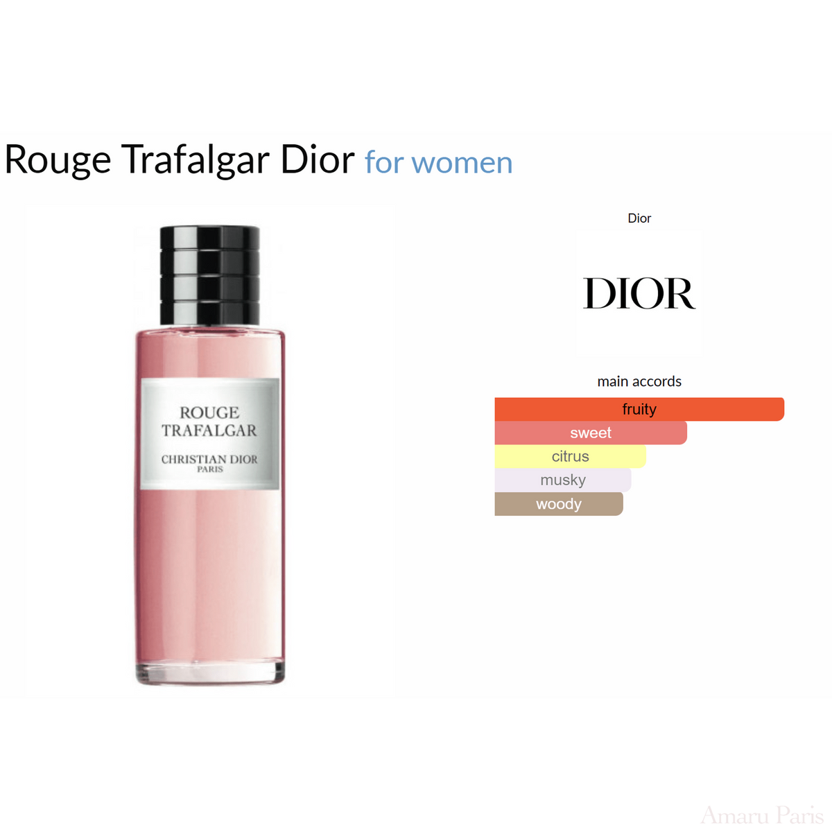 Rouge Trafalgar Dior for women Decant Fragrance Samples - ParfumAmaruParis