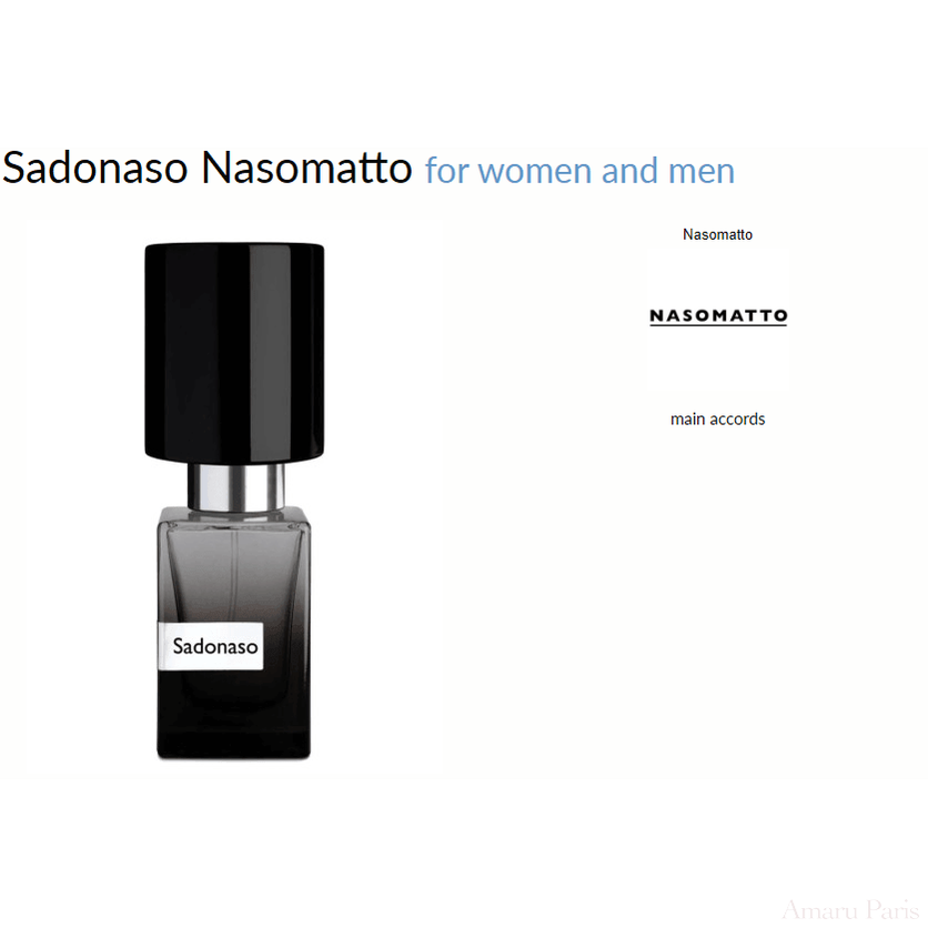 Sadonaso Nasomatto for women and men - ParfumAmaruParis