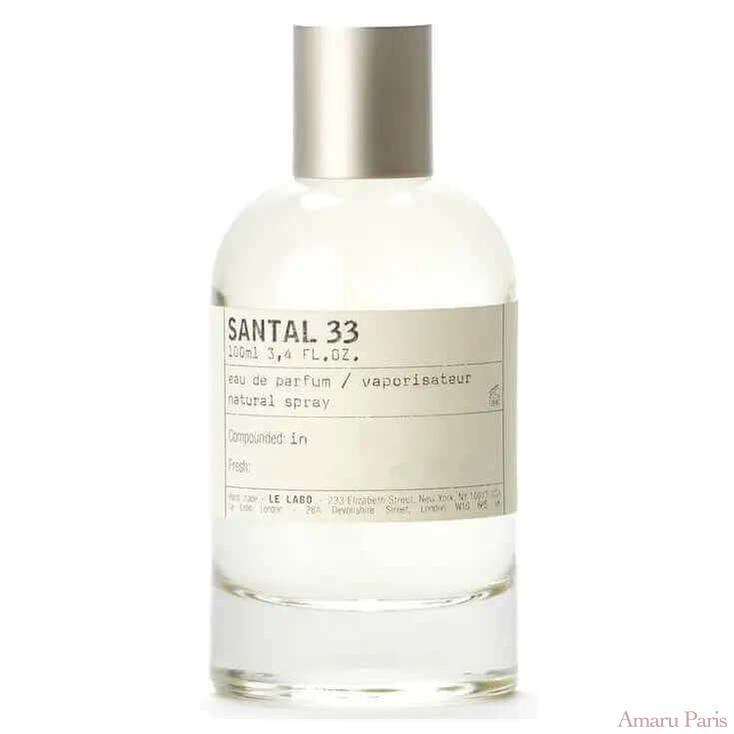 Santal 33 de Le Labo – flacon original et fiole décant Amaru Paris