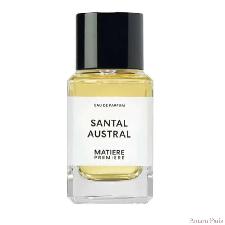 Santal Austral de Matière Première – flacon original et fiole décant Amaru Paris