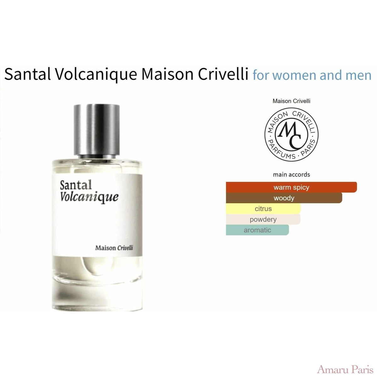 Santal Volcanique Maison Crivelli for women and men - ParfumAmaruParis