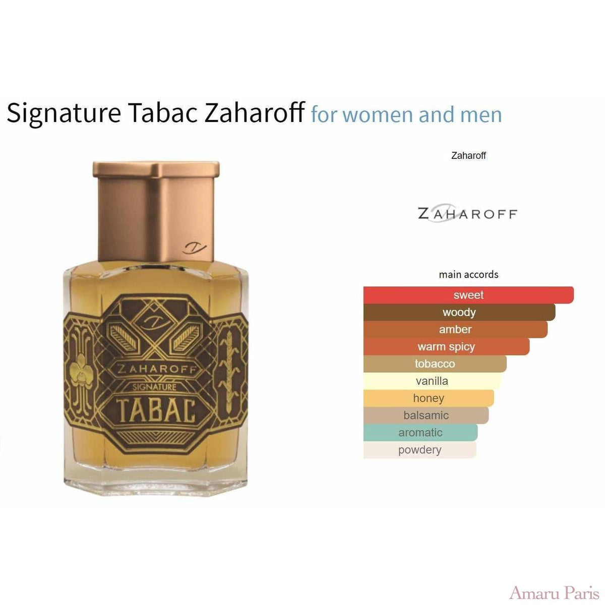 Signature Tabac Zaharoff for women and men - ParfumAmaruParis