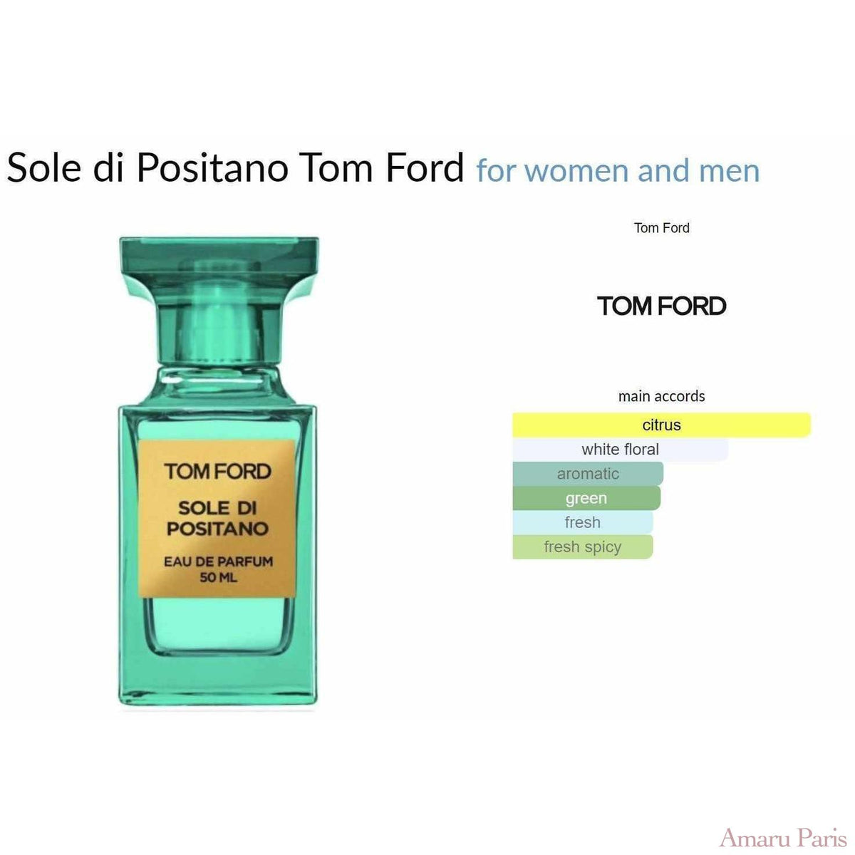 Sole di Positano Tom Ford for women and men - ParfumAmaruParis