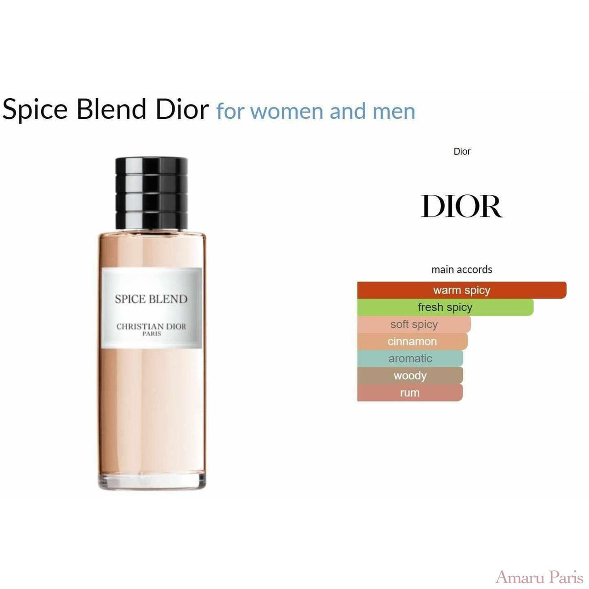 Spice Blend Dior for women and men - ParfumAmaruParis