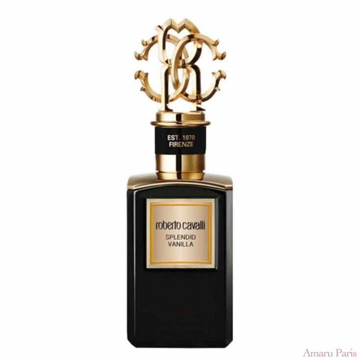 Splendid Vanilla de Roberto Cavalli – flacon original et fiole décant Amaru Paris