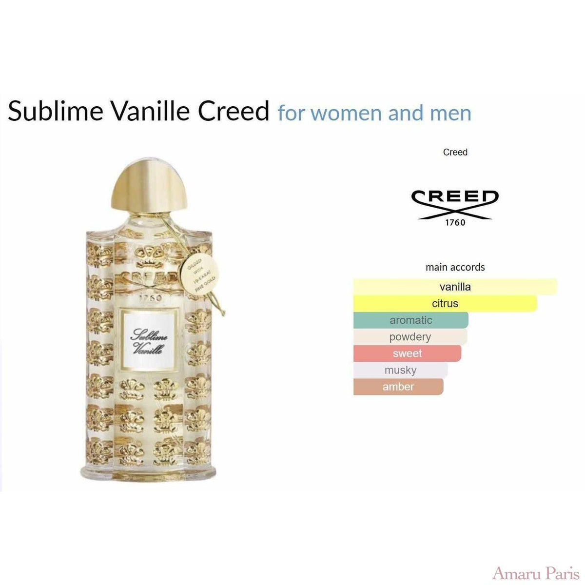 Sublime Vanille Creed for women and men - ParfumAmaruParis