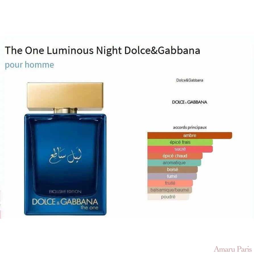The One Luminous Night Dolce&Gabbana for men Decant Fragrance Samples - ParfumAmaruParis