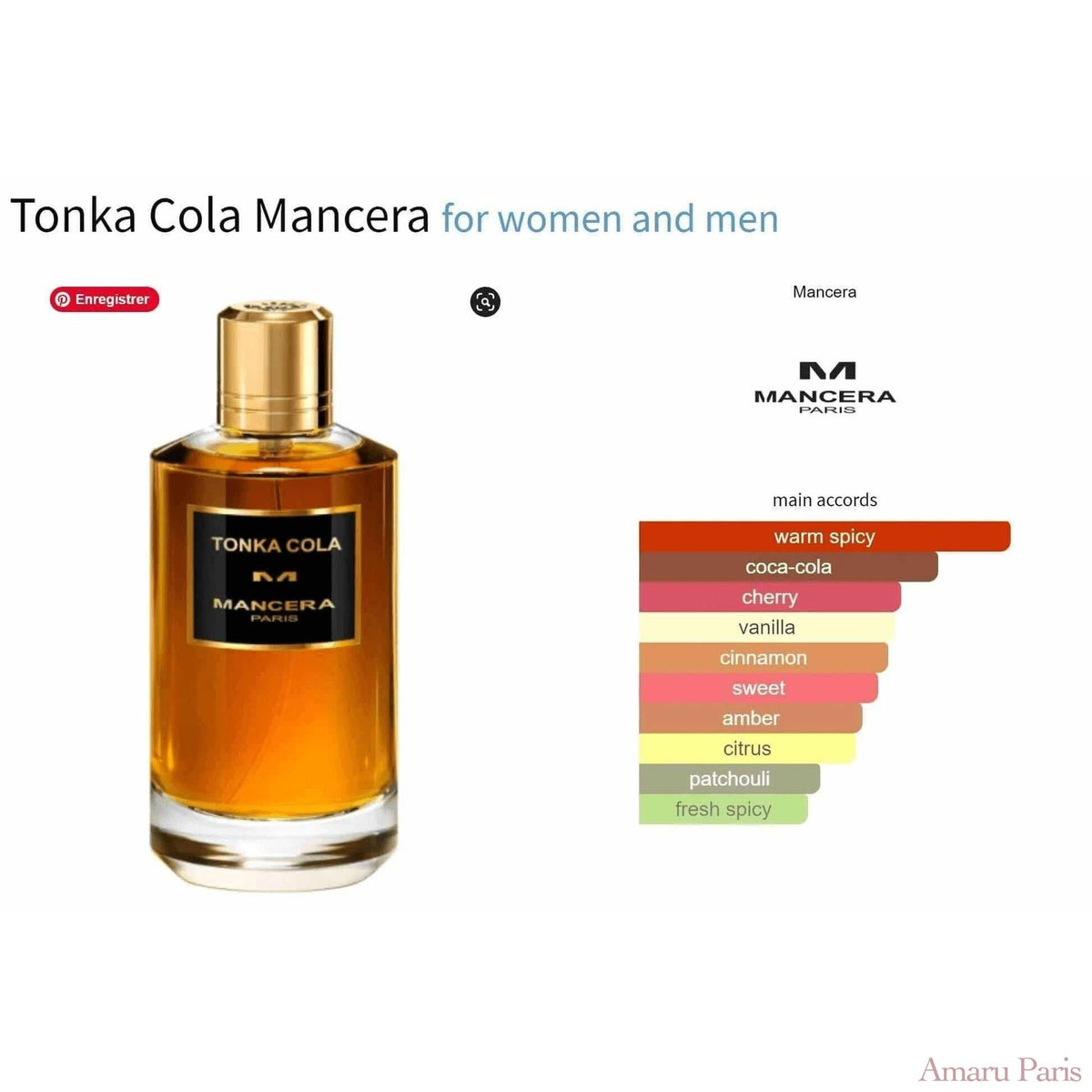 Tonka Cola Mancera for women and men Decant Fragrance Samples - ParfumAmaruParis