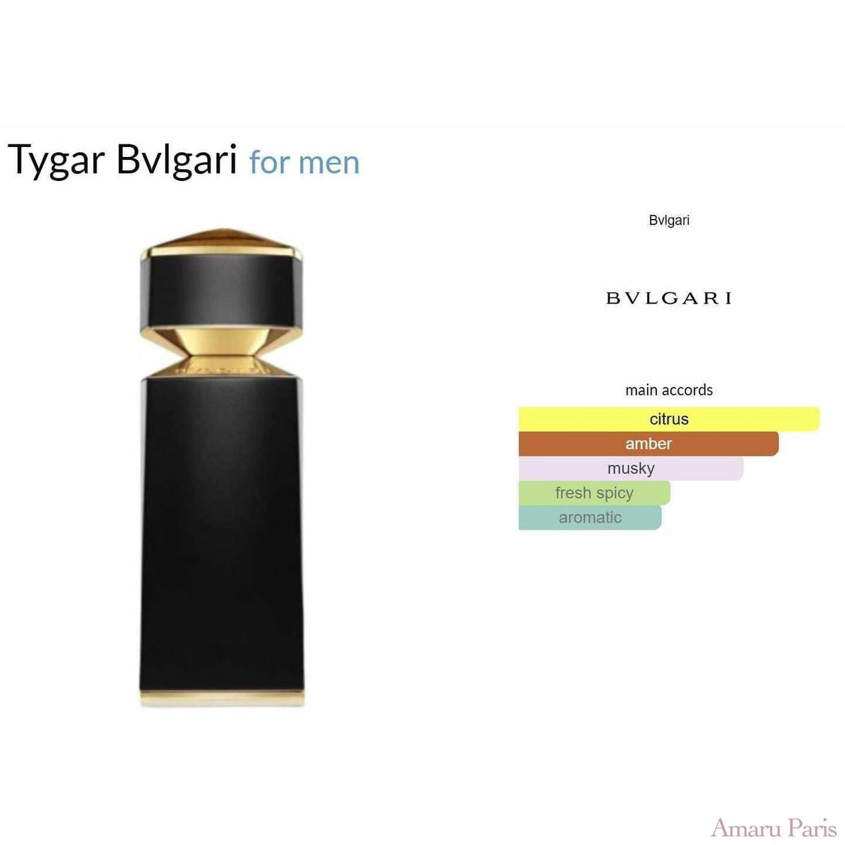Tygar Bvlgari for men - ParfumAmaruParis