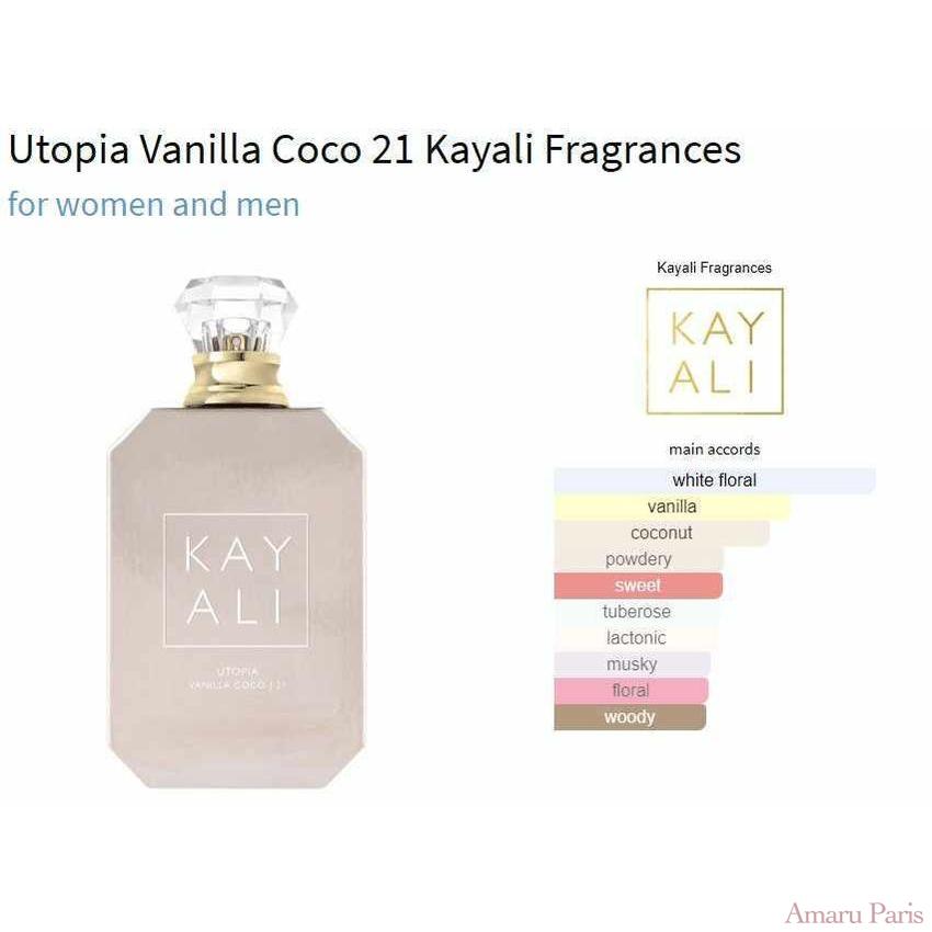 Utopia Vanilla Coco 21 Kayali Fragrances for women and men - ParfumAmaruParis