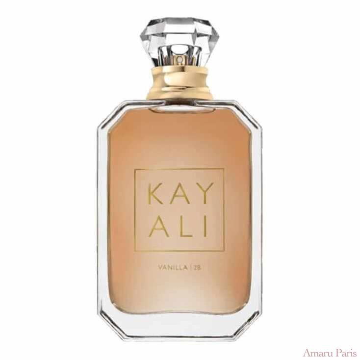 Vanilla 28 de Kayali – flacon original et fiole décant Amaru Paris