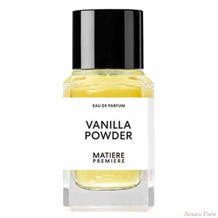 Vanilla Powder de Matière Première – flacon original et fiole décant Amaru Paris