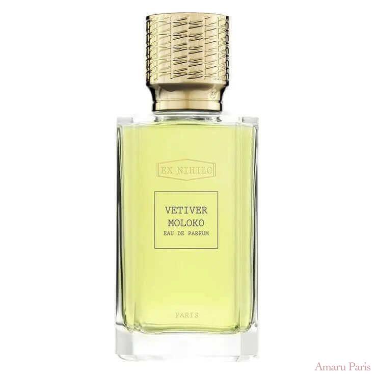 Vetiver Moloko d'Ex Nihilo – flacon original et fiole décant Amaru Paris