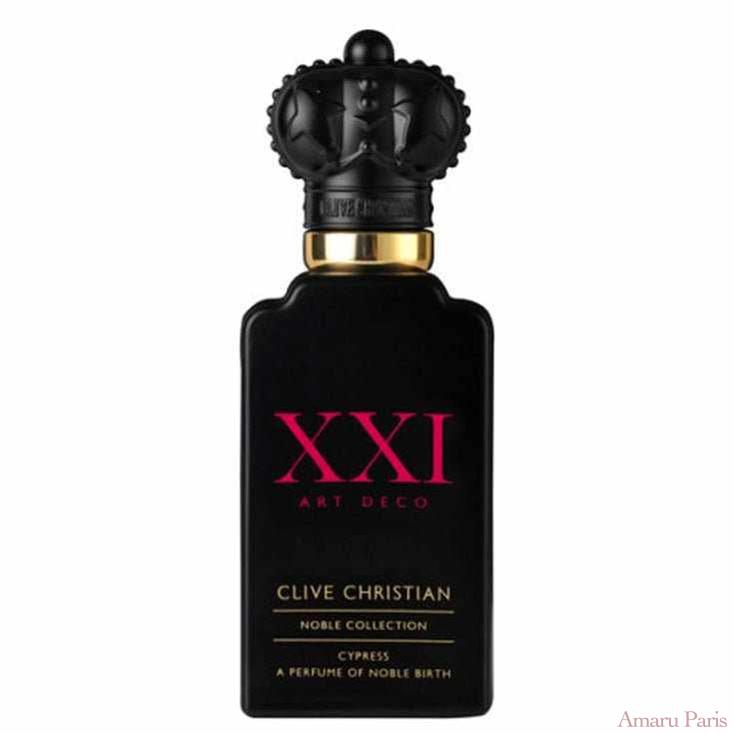 XXI Art Deco Cypress de Clive Christian – flacon original et fiole décant Amaru Paris