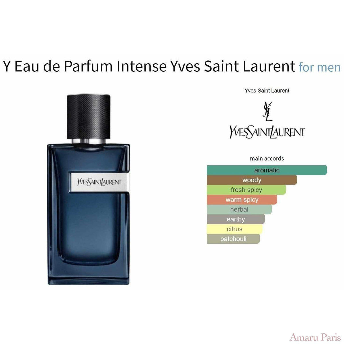 Y Eau de Parfum Intense Yves Saint Laurent for men - ParfumAmaruParis