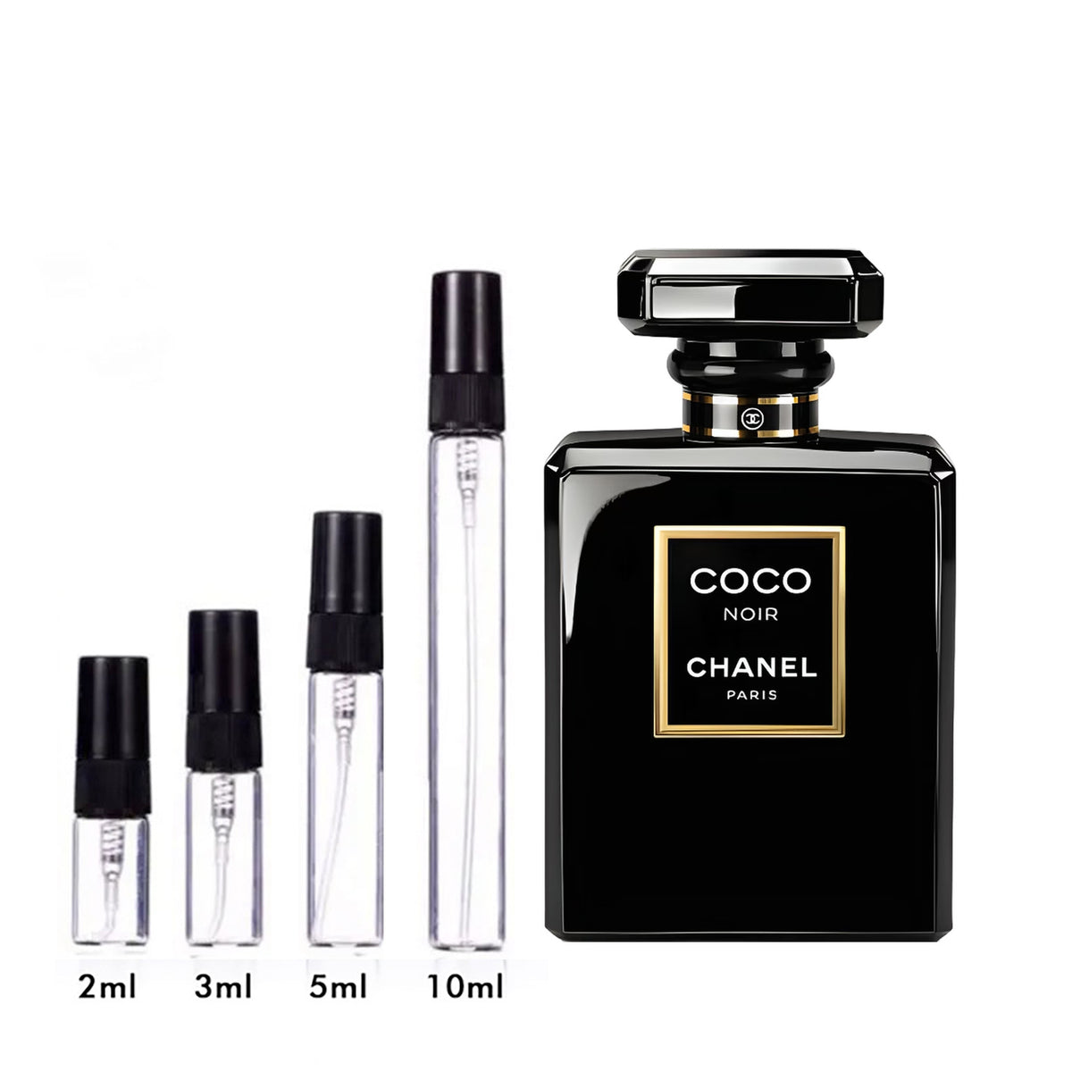 Parfum Coco Noir Chanel pour femme - échantillons 2 ml, 3 ml, 5 ml et 10 ml