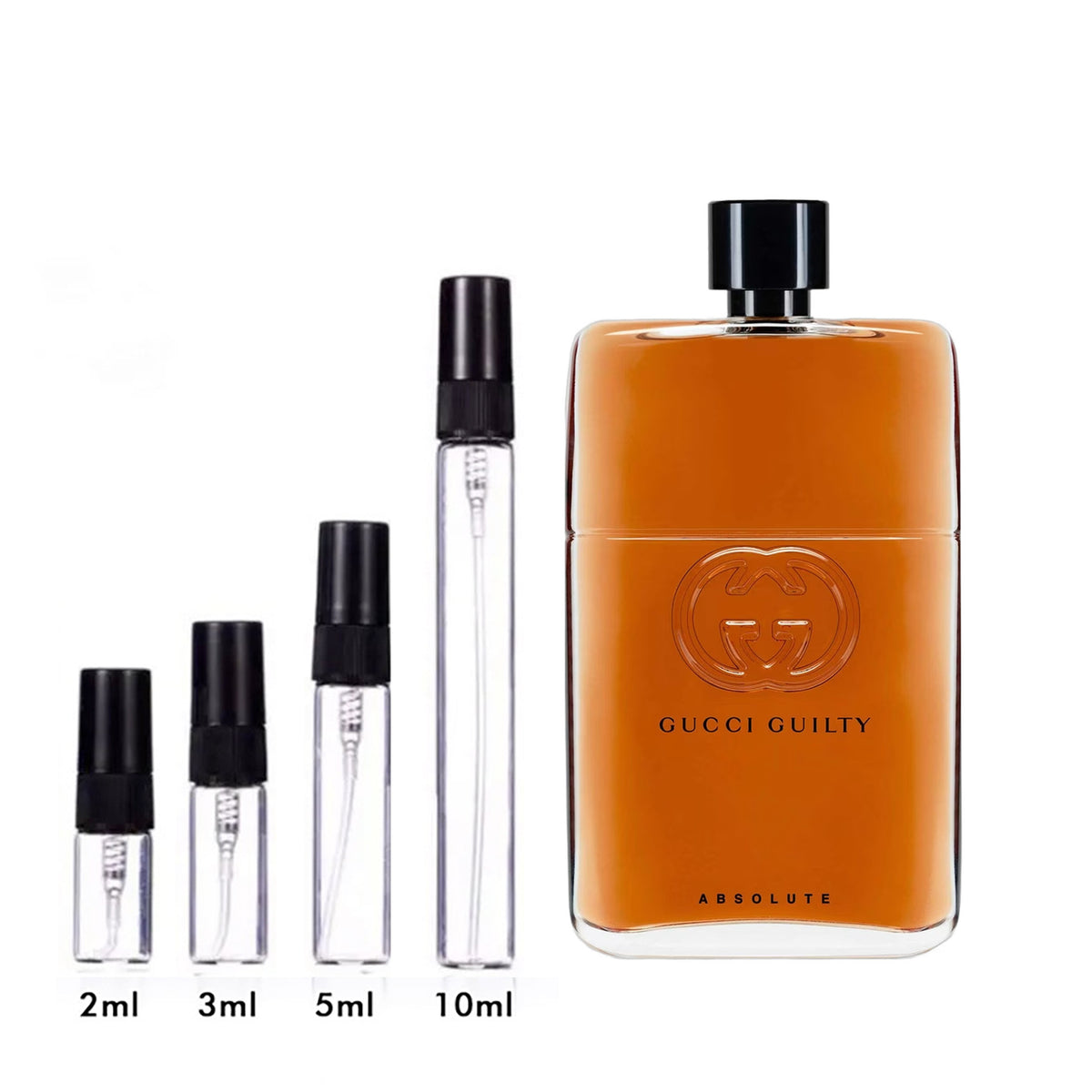 Parfum Guilty Absolute Gucci pour homme - échantillons 2 ml, 3 ml, 5 ml et 10 ml