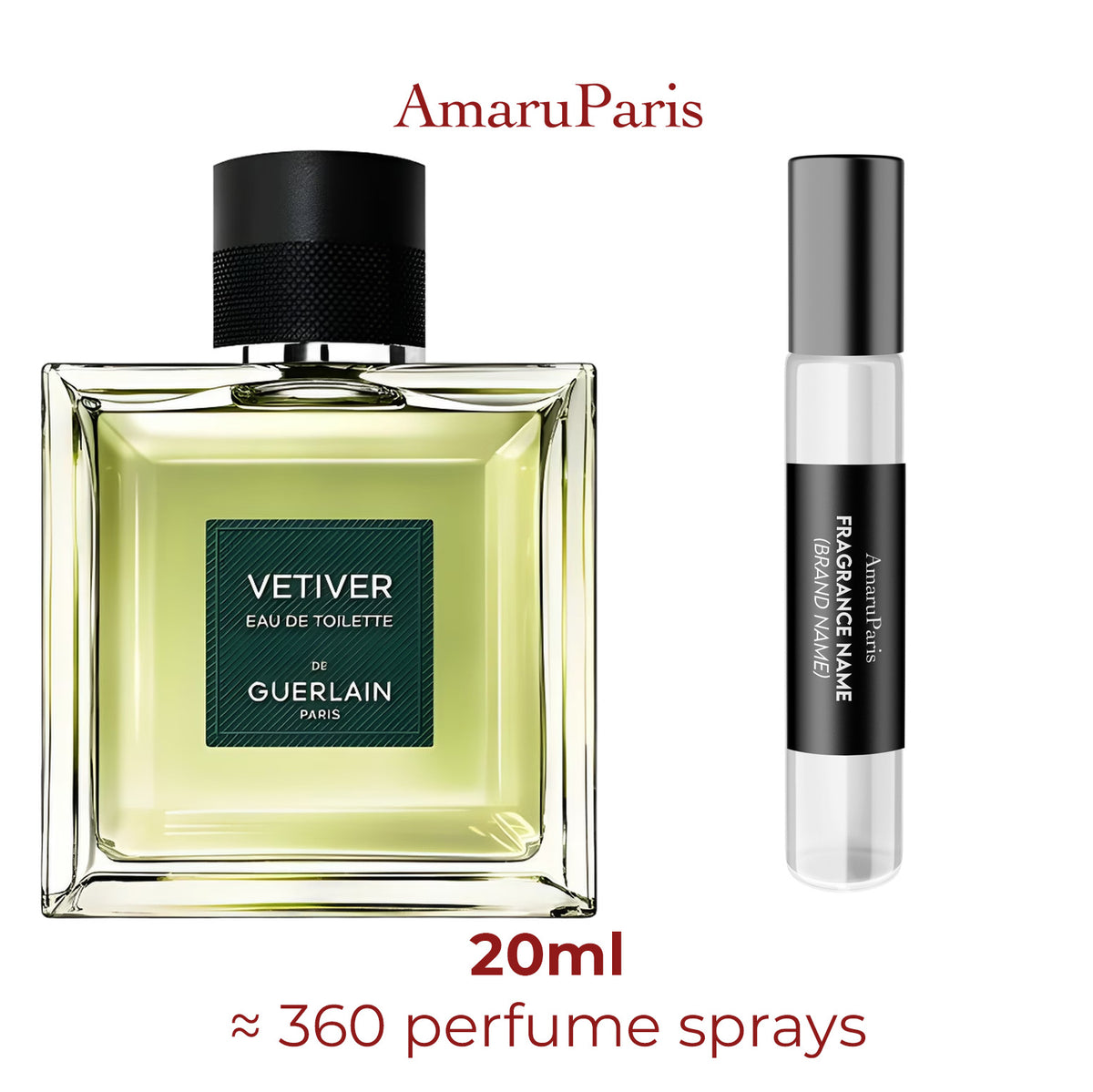 Parfum Vétiver Guerlain pour homme - décant 20 ml