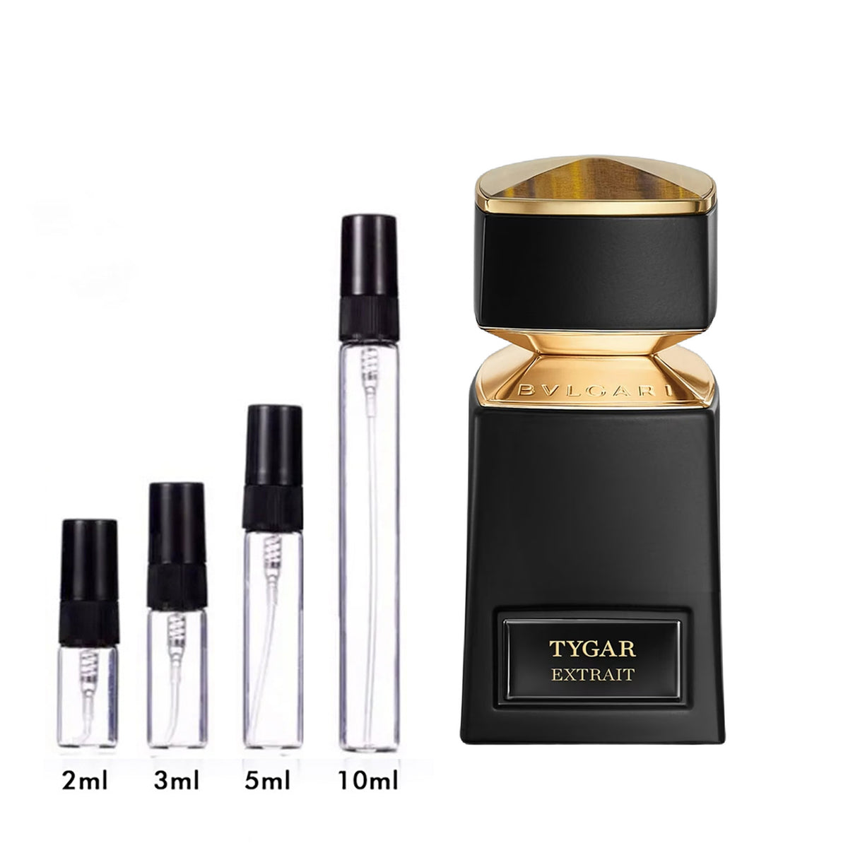 Parfum Tygar Extrait Bvlgari unisexe - échantillons 2 ml, 3 ml, 5 ml et 10 ml