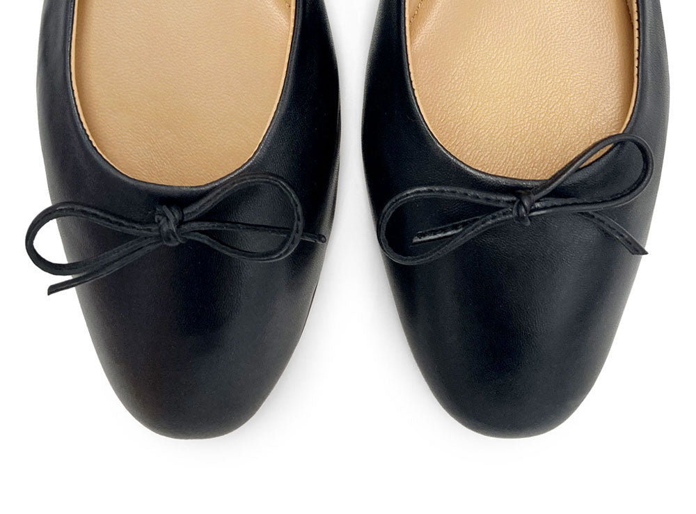 Schwarze Sacchetto-Ballerinas aus Leder