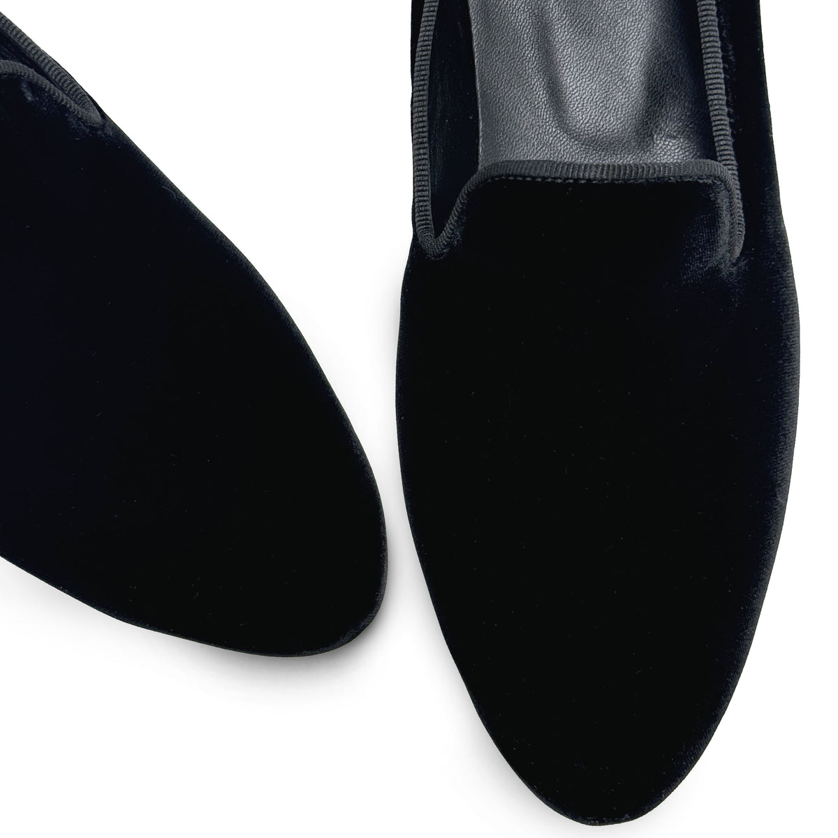 Schwarze Damen Slippers aus Samt