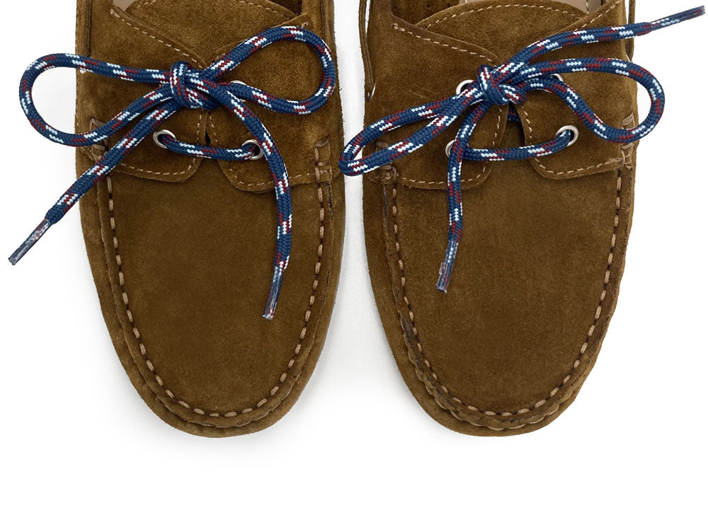 Mocassins bateau d’été pour femme en daim vert boueux avec lacets nautiques