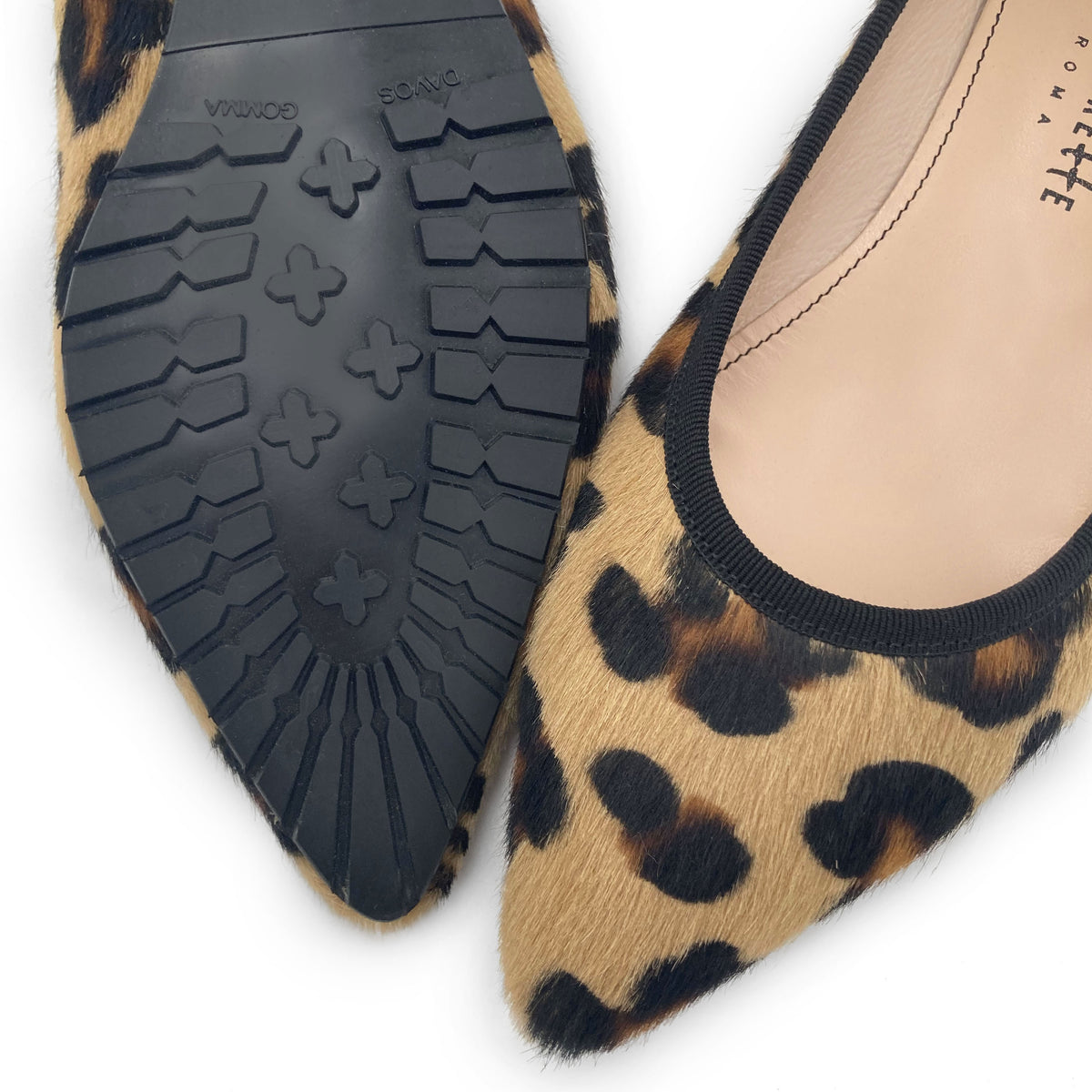 Ballerine a punta animalier leopardate