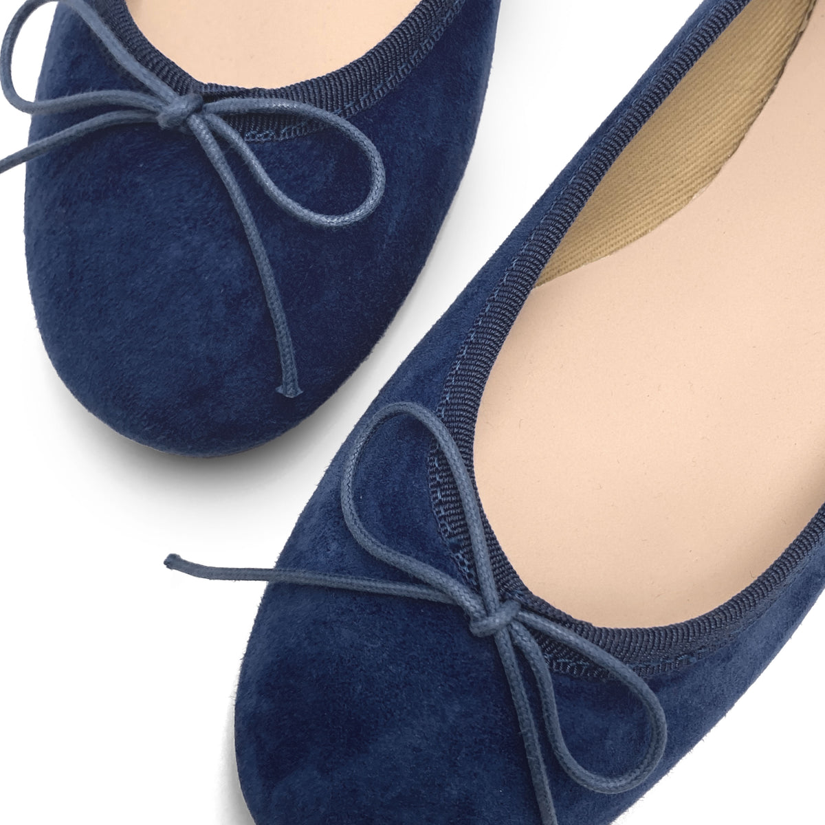 Ballerine blu in camoscio
