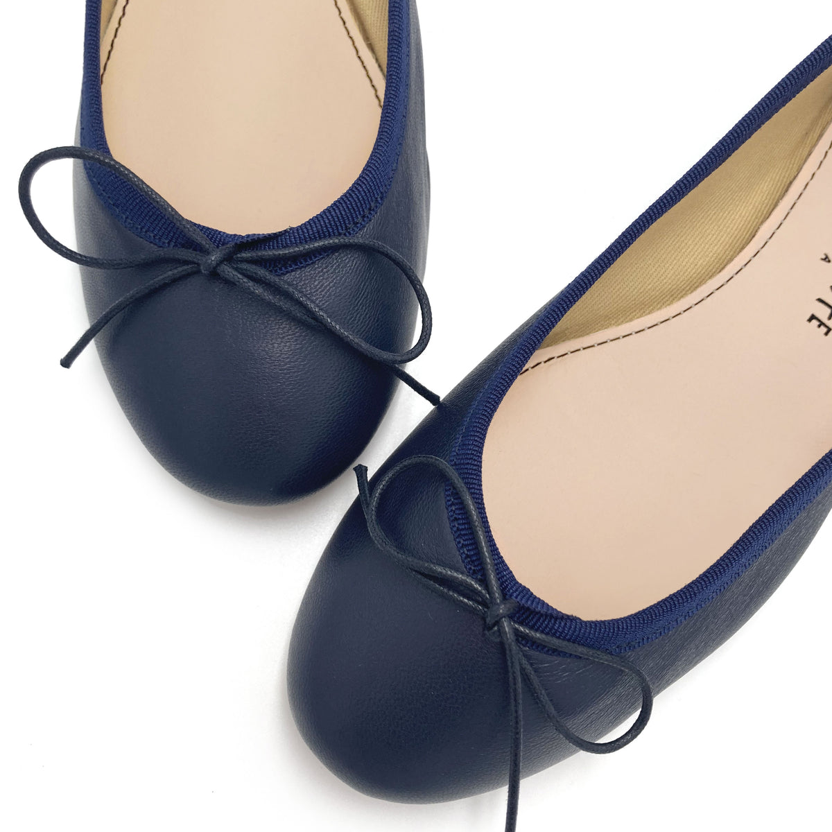 Ballerine blu in pelle