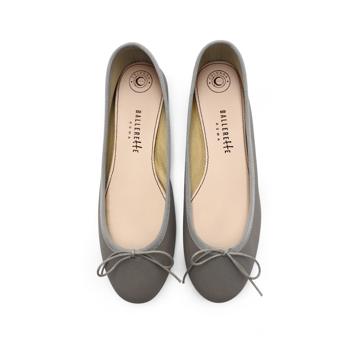 Ballerine in pelle taupe
