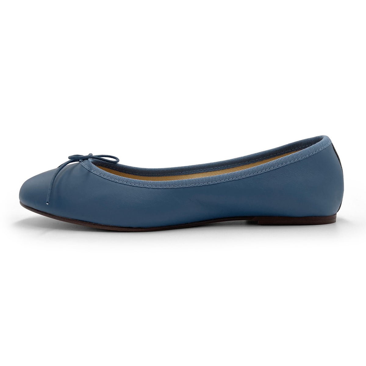 Ballerine in pelle indaco