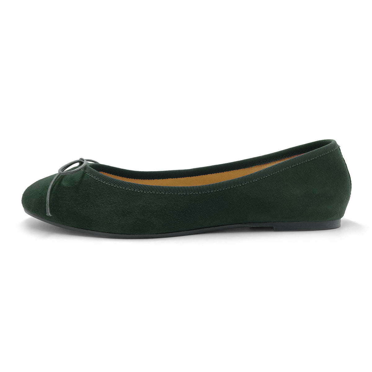 Bailarinas de ante verde botella