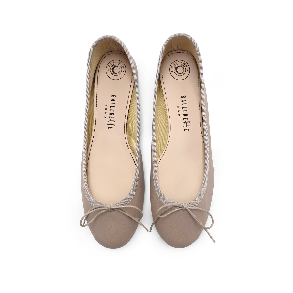 Ballerine in pelle tortora