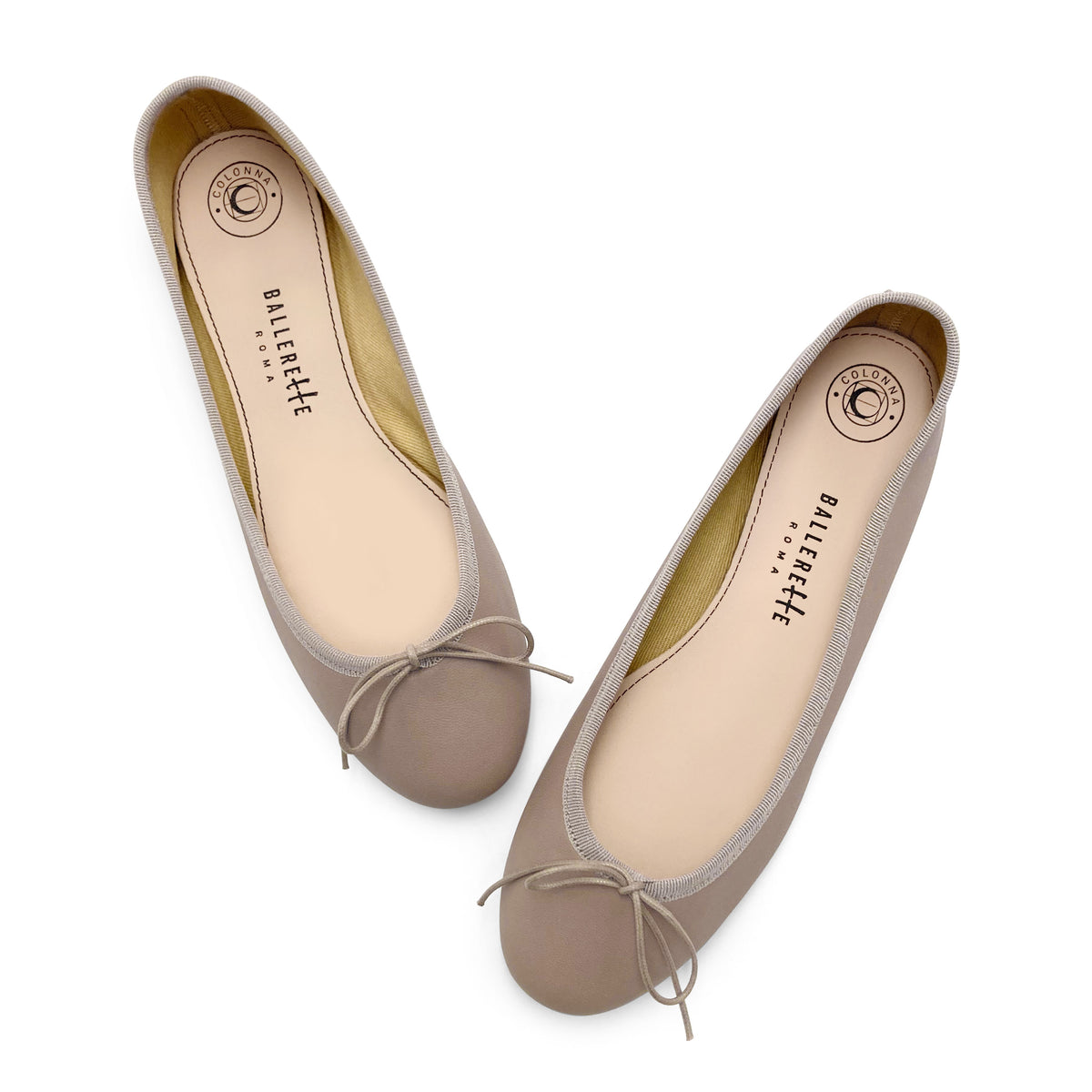 Ballerine in pelle tortora