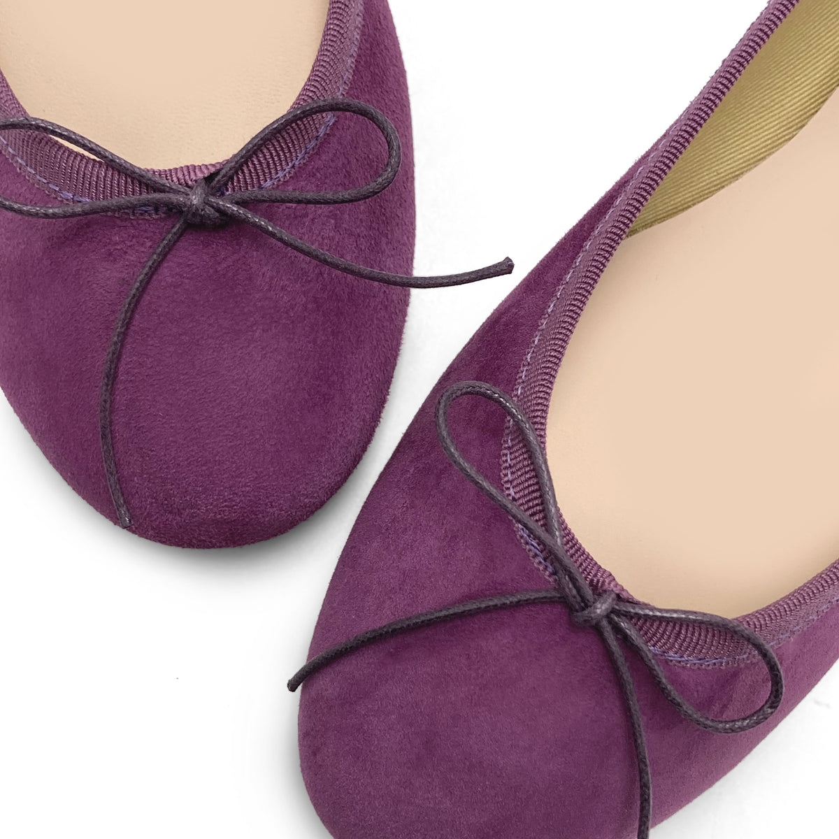 Bailarinas violetas de ante