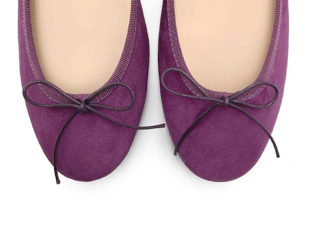 Ballerines en daim violet